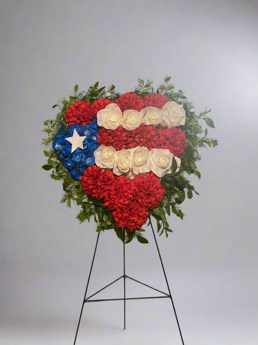 Puerto Rican Flag Tribute Heart